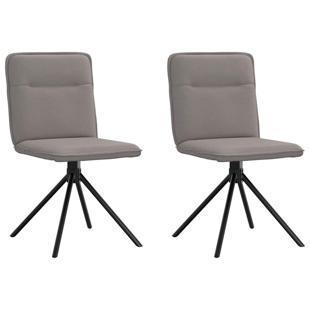 Eetkamerstoelen draaibaar 2 st stof taupe is nu te koop bij PeponiXL, paradijselijk wonen!