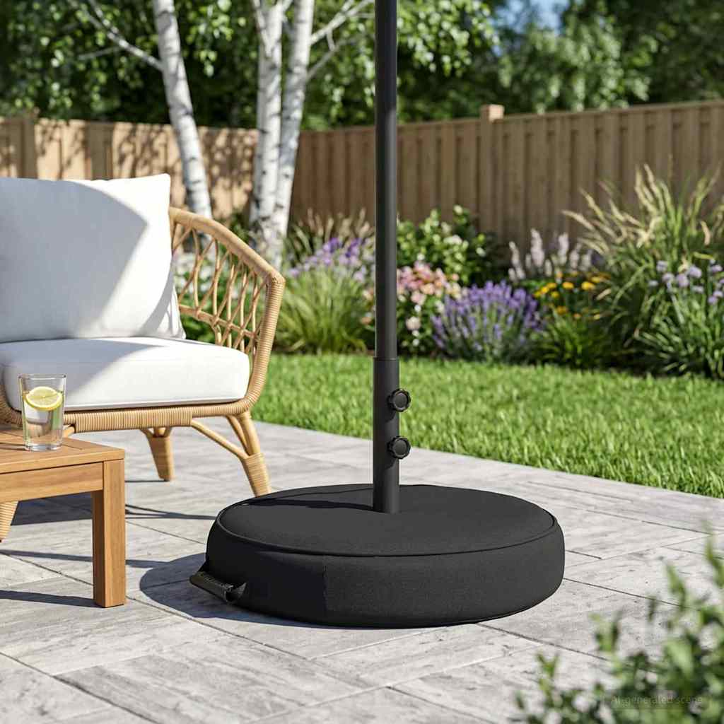 Patio Parasolvoet 53 x 53 x 40 cm Staal Zwart is nu te koop bij PeponiXL, paradijselijk wonen!