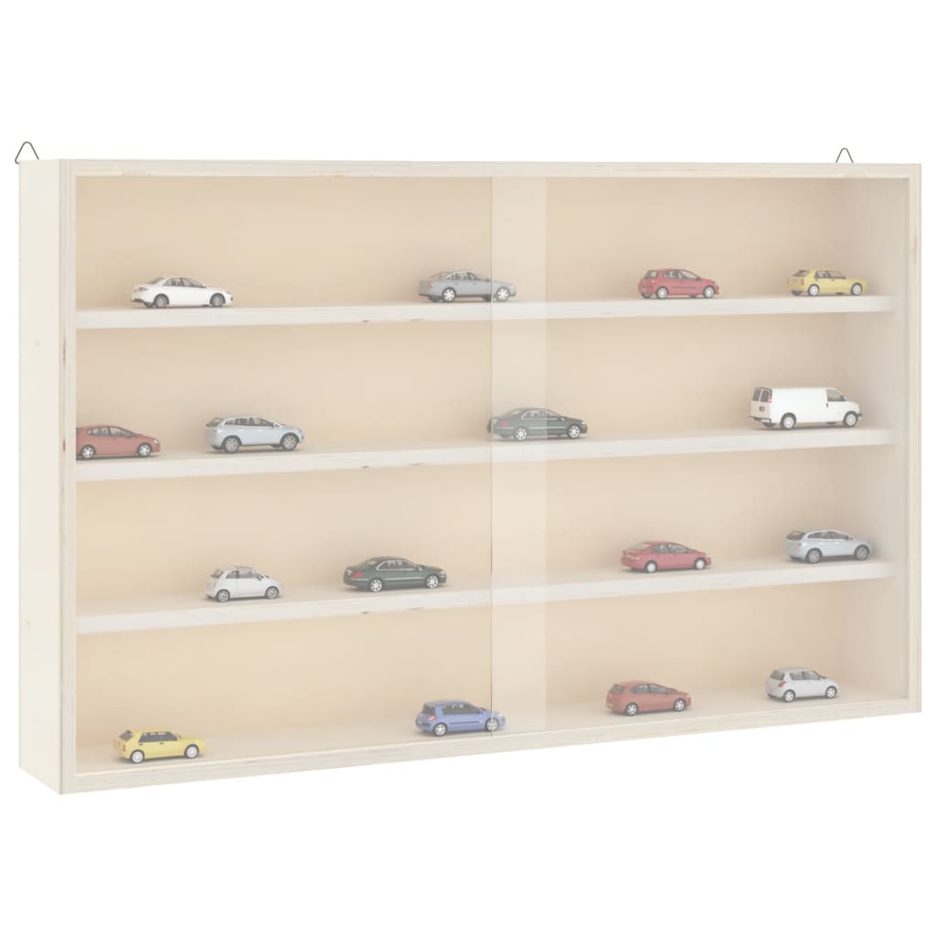 Houten vitrinekast met deuren 60x8,5x37cm is nu te koop bij PeponiXL, paradijselijk wonen!