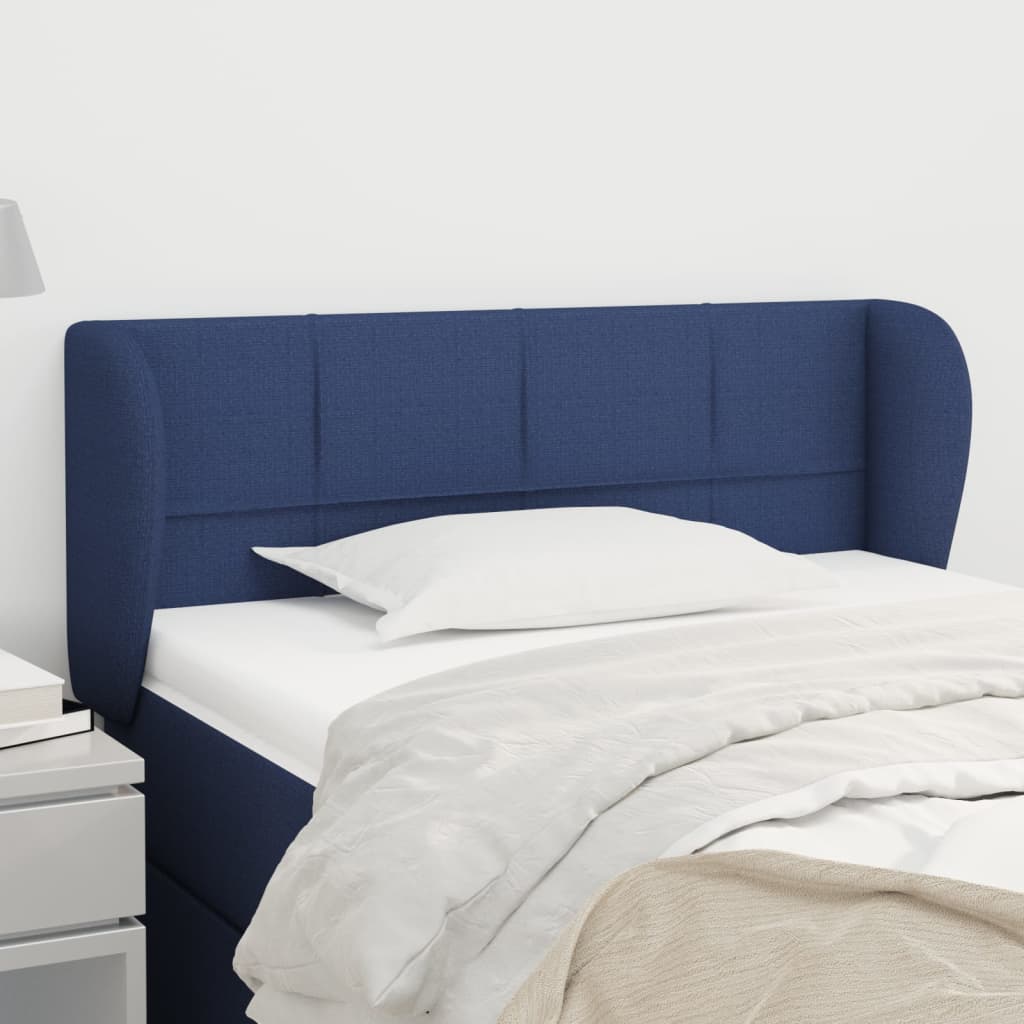 Hoofdbord met randen 83x23x78/88 cm stof blauw is nu te koop bij PeponiXL, paradijselijk wonen!