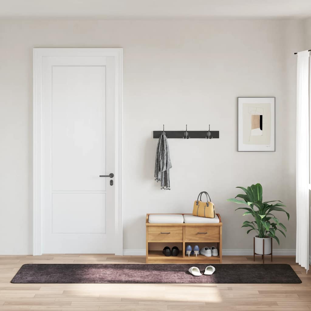 Vloerkleed wasbaar 80x300 cm antracietkleurig is nu te koop bij PeponiXL, paradijselijk wonen!