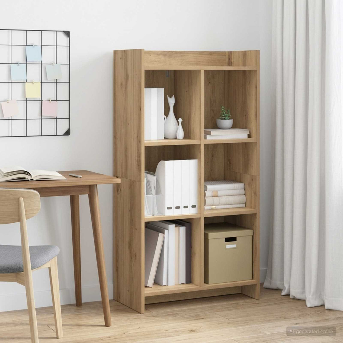 Boekenkast 6-laags 59 x 30 x 111 cm Bewerkt hout is nu te koop bij PeponiXL, paradijselijk wonen!