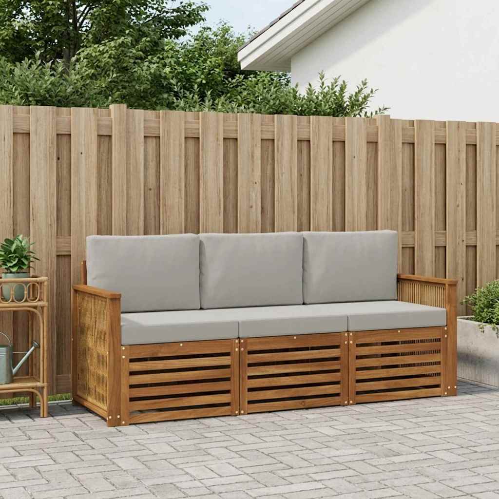 Sofa-Sets met kussen 3 pcs Massief Acaciahout is nu te koop bij PeponiXL, paradijselijk wonen!