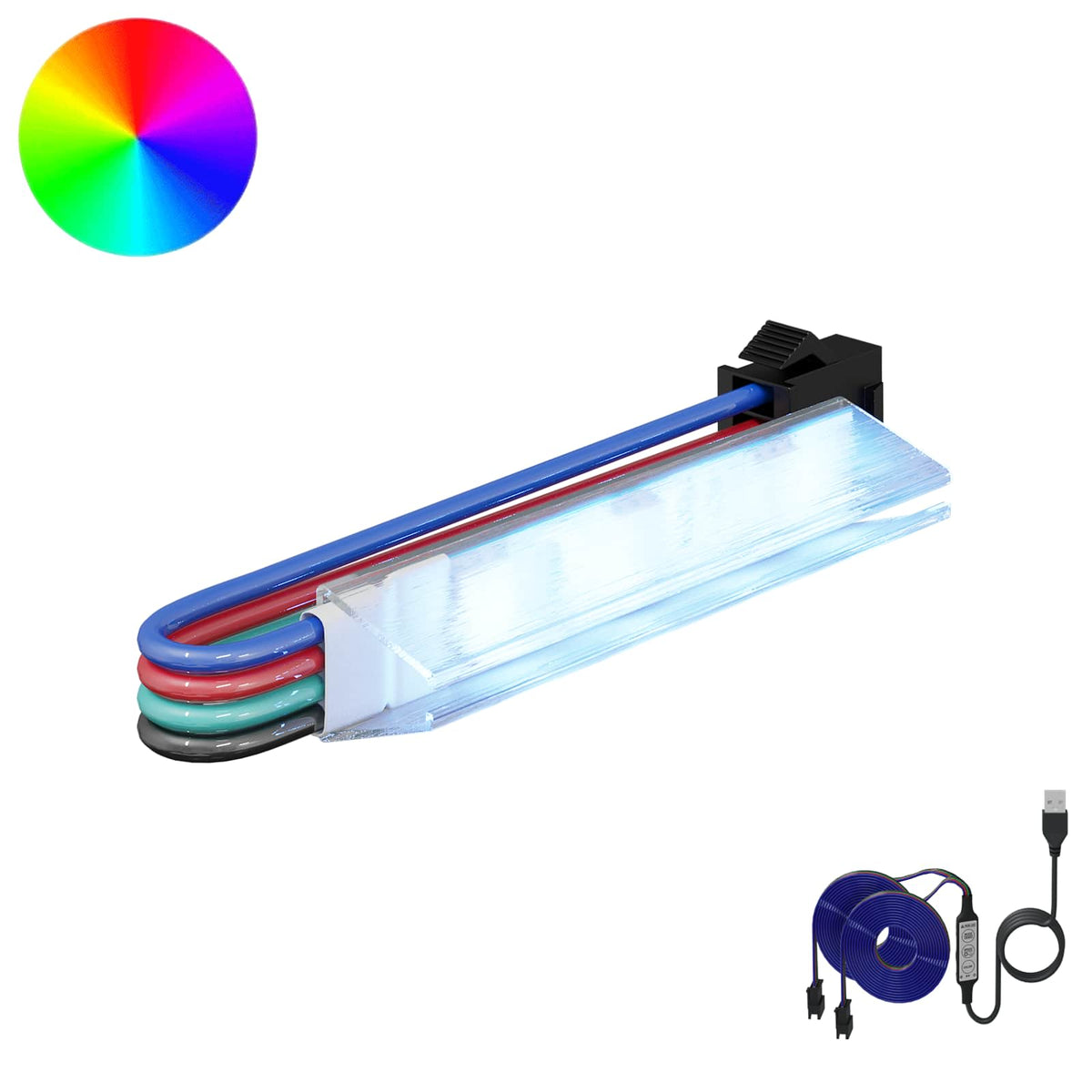 LED-strip 2 pcs Zwart en Multikleur 1745 mm Koper en kunststof is nu te koop bij PeponiXL, paradijselijk wonen!