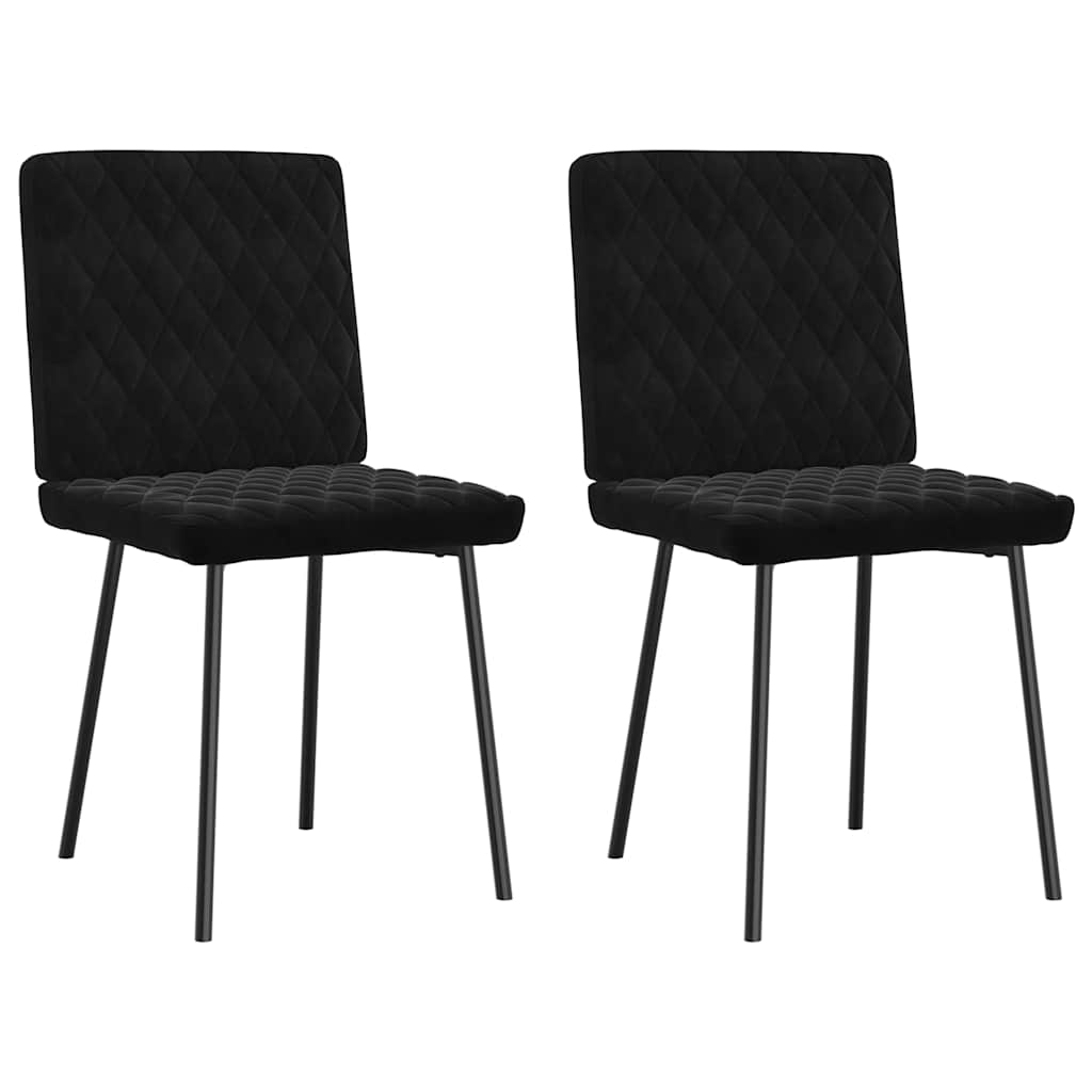 Eetkamerstoelen 2 st fluweel zwart is nu te koop bij PeponiXL, paradijselijk wonen!
