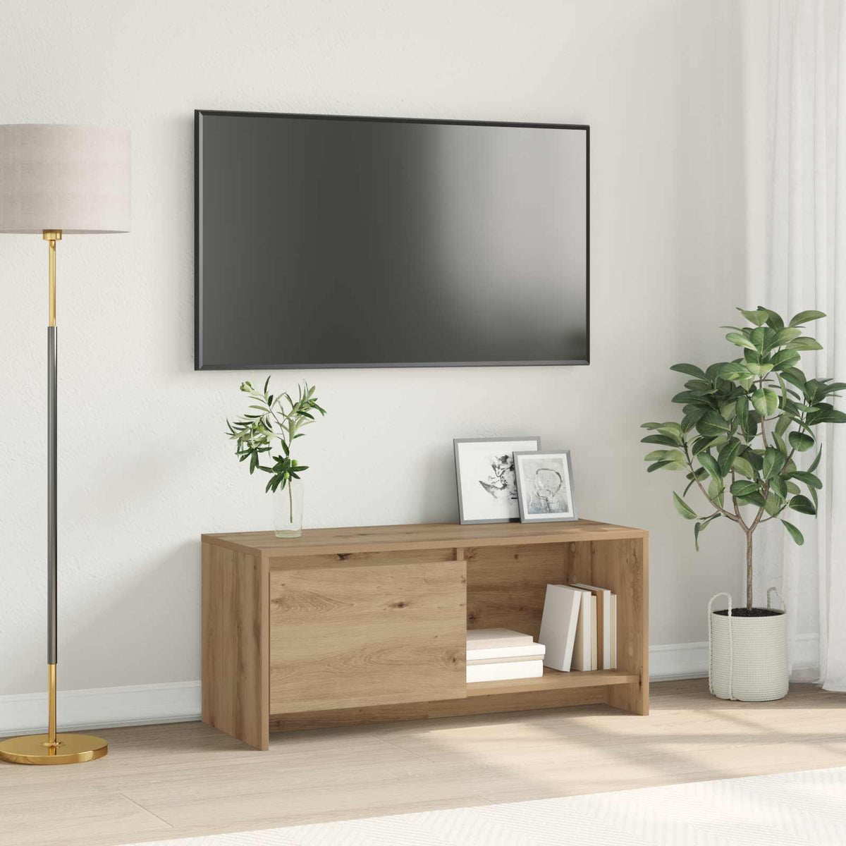Tv-meubelset 90 x 35 x 40 cm Artisan Eiken Bewerkt hout is nu te koop bij PeponiXL, paradijselijk wonen!