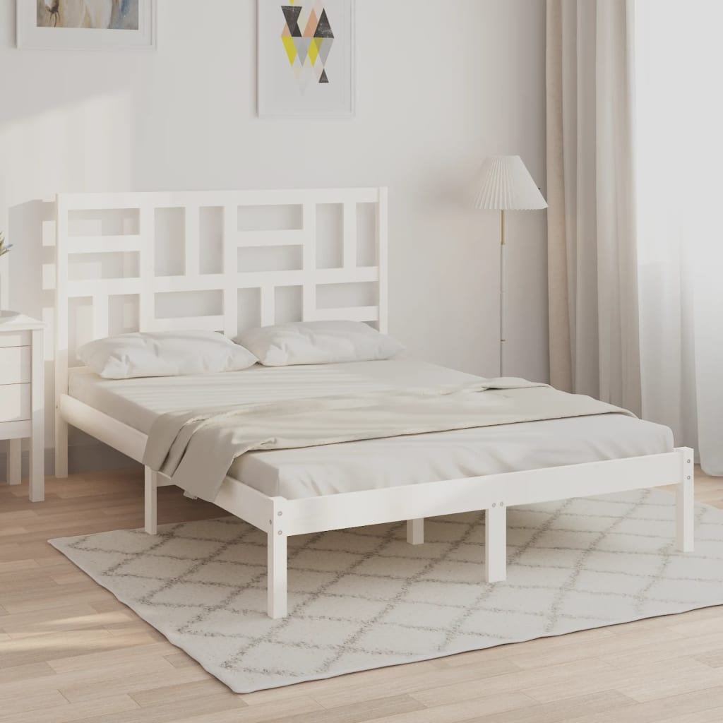 Bedframe massief hout wit 160x200 cm is nu te koop bij PeponiXL, paradijselijk wonen!