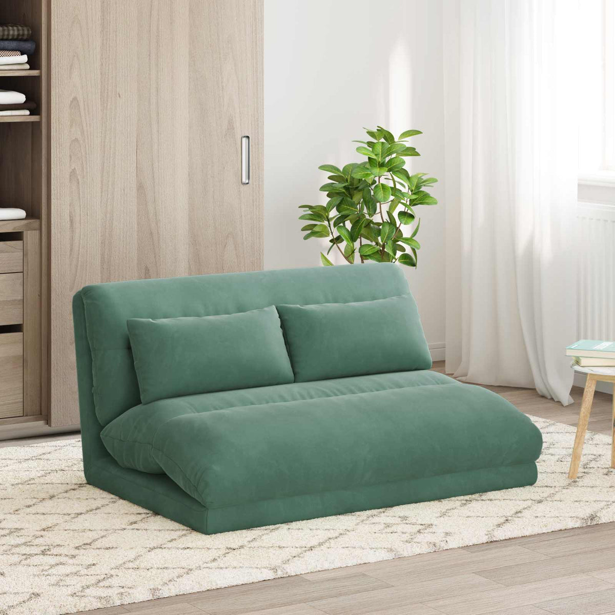 Vloerstoel Zeegroen 110 x 82 x 55 cm Fluweel is nu te koop bij PeponiXL, paradijselijk wonen!