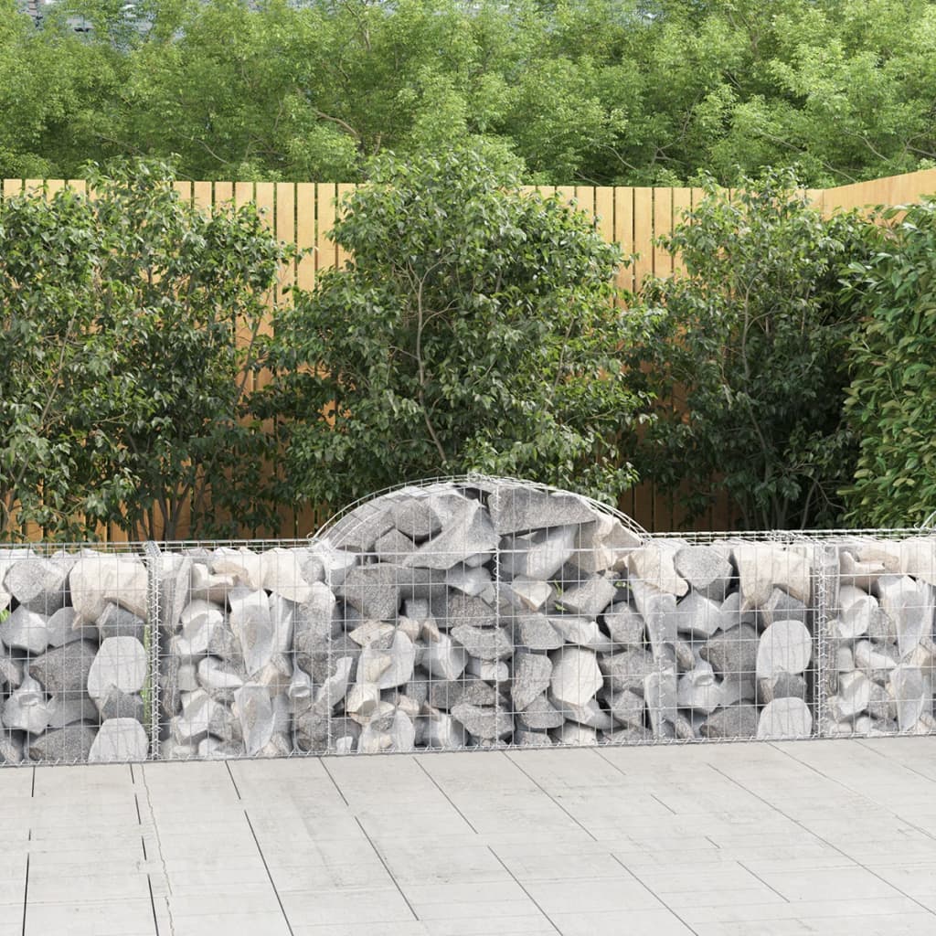 Schanskorven 18 st gewelfd 200x50x60/80 cm gegalvaniseerd ijzer is nu te koop bij PeponiXL, paradijselijk wonen!