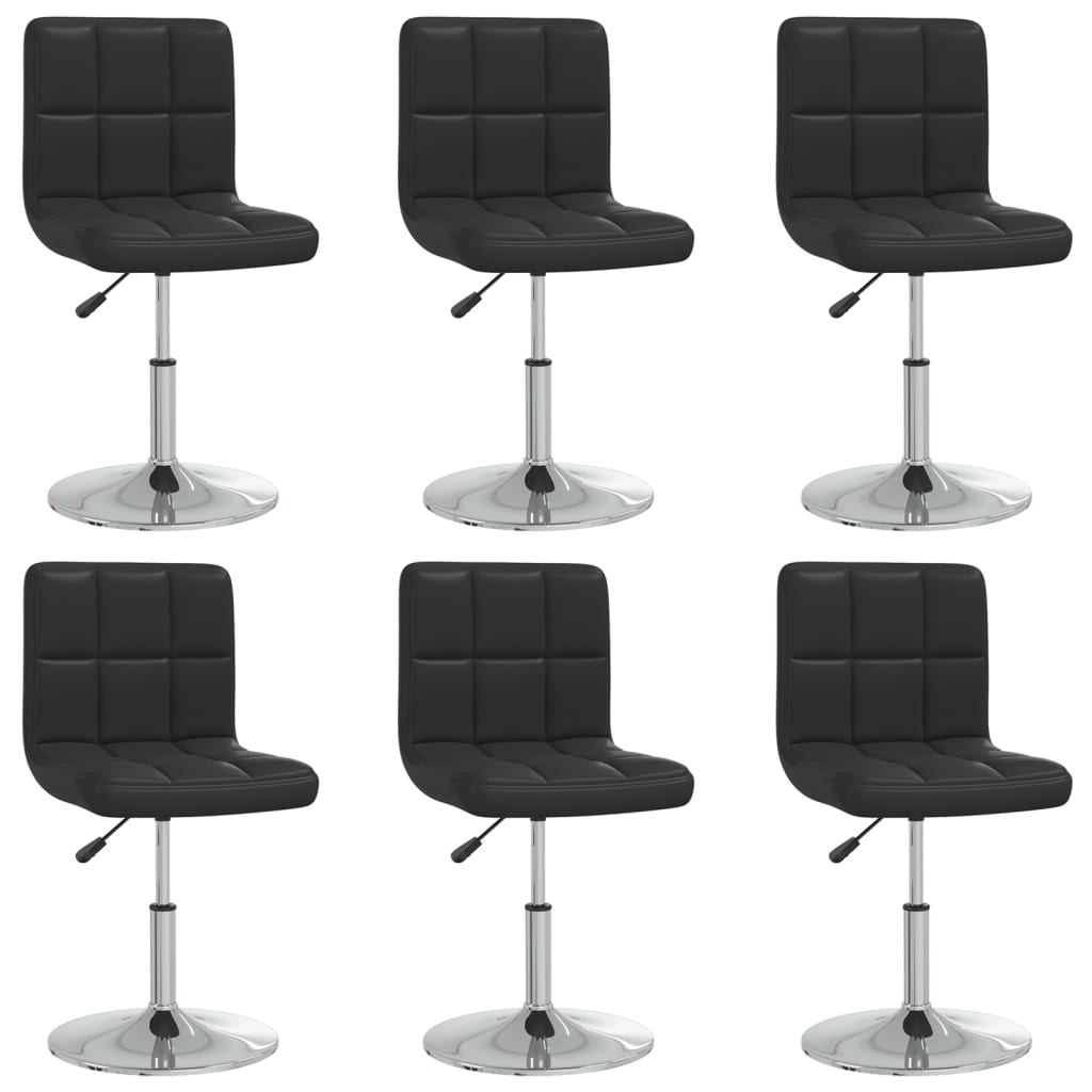 Eetkamerstoelen 6 st kunstleer zwart is nu te koop bij PeponiXL, paradijselijk wonen!