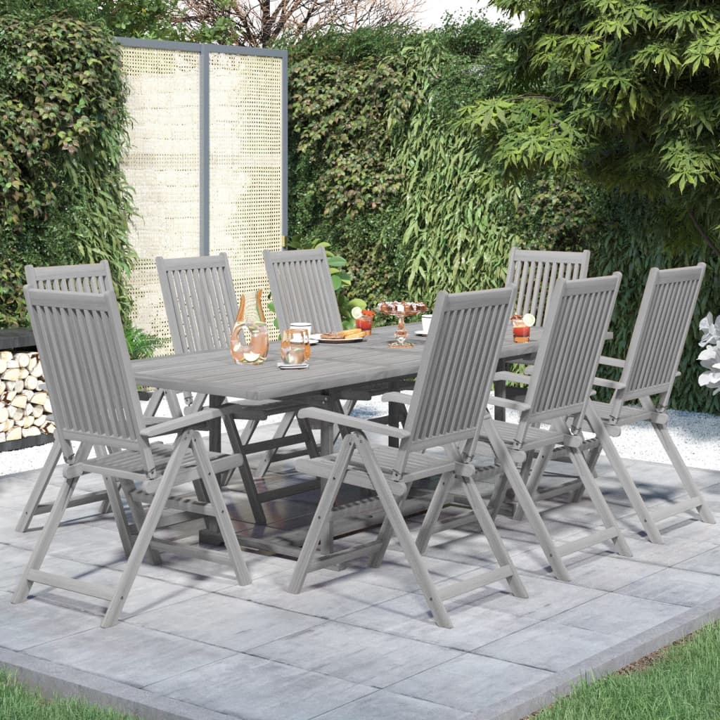 9-delige Tuinset massief acaciahout is nu te koop bij PeponiXL, paradijselijk wonen!