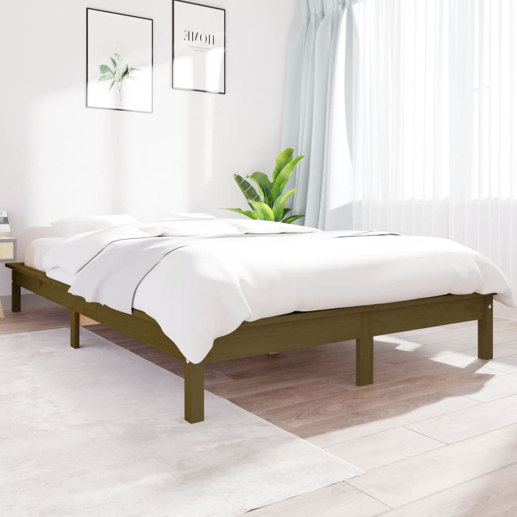 Bedframe massief hout honingbruin 180x200 cm is nu te koop bij PeponiXL, paradijselijk wonen!