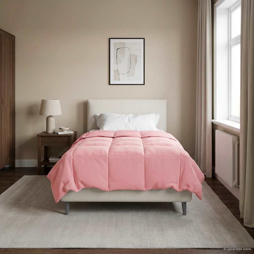 Winter Dekbed Gekwilt Roze 140 x 220 cm Microfiber is nu te koop bij PeponiXL, paradijselijk wonen!