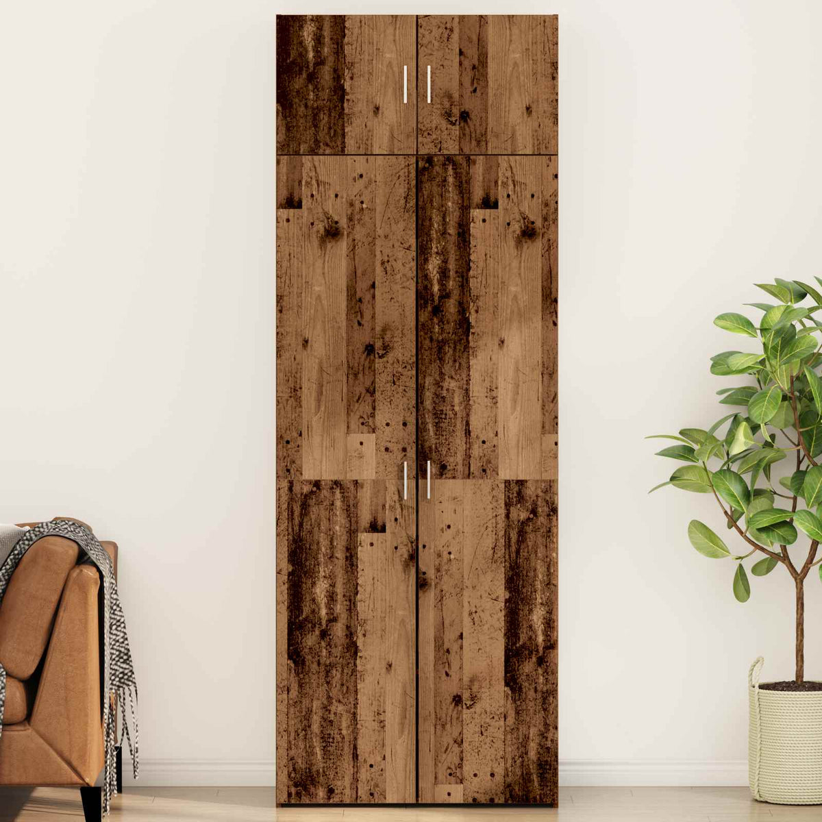 Opbergkast 2 pcs Oudhout 80 x 42,5 x 225 cm is nu te koop bij PeponiXL, paradijselijk wonen!