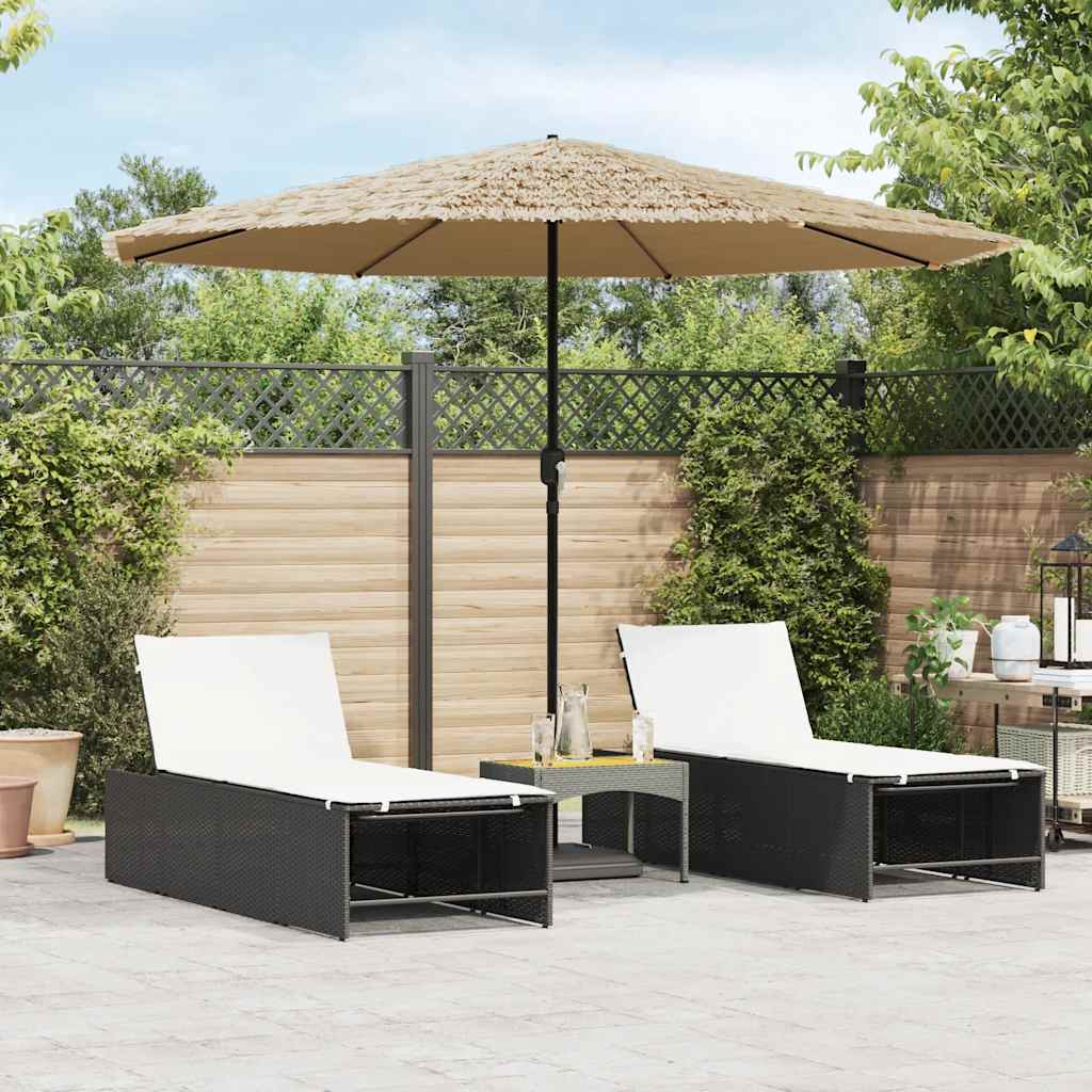 Parasol met stalen paal 324x324x247 cm bruin is nu te koop bij PeponiXL, paradijselijk wonen!