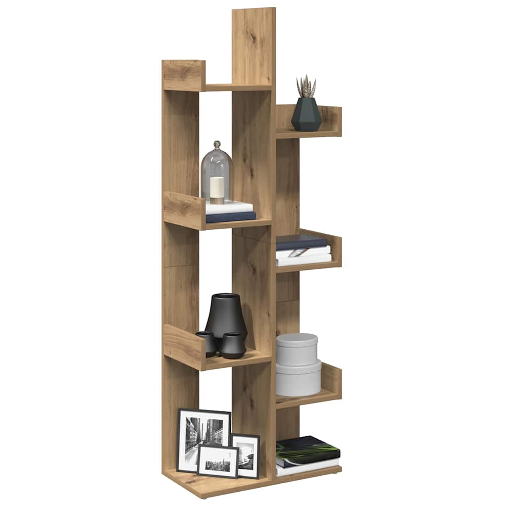 Boekenkast 48x25,5x140 cm bewerkt hout artisanaal eikenkleurig is nu te koop bij PeponiXL, paradijselijk wonen!