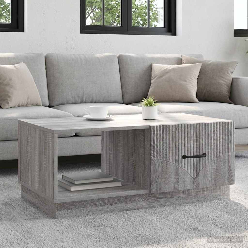 Salontafel Grijs sonoma 90 x 50 x 37 cm Bewerkt hout is nu te koop bij PeponiXL, paradijselijk wonen!