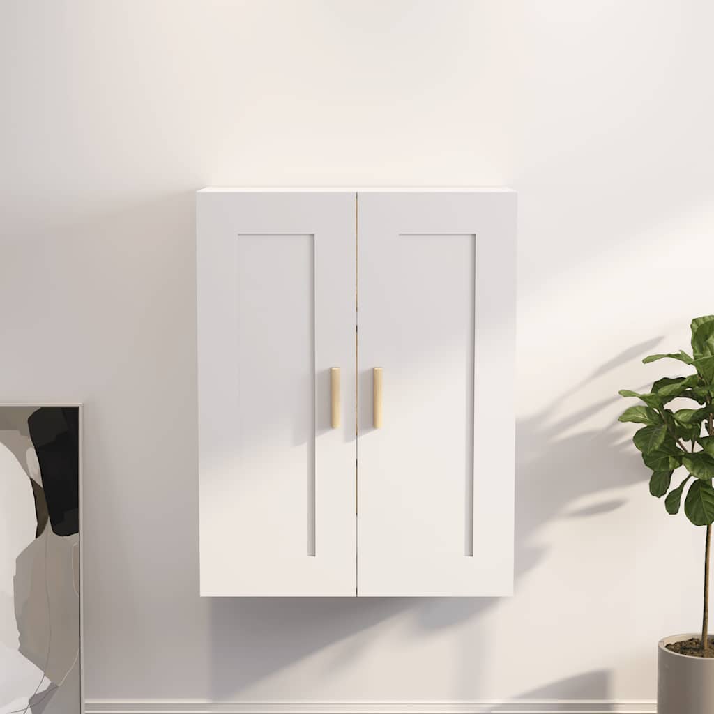 Wandkast 69,5x32,5x90 cm bewerkt hout wit is nu te koop bij PeponiXL, paradijselijk wonen!