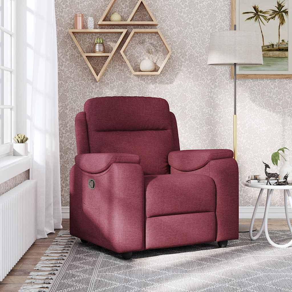 Fauteuil verstelbaar stof wijnrood is nu te koop bij PeponiXL, paradijselijk wonen!