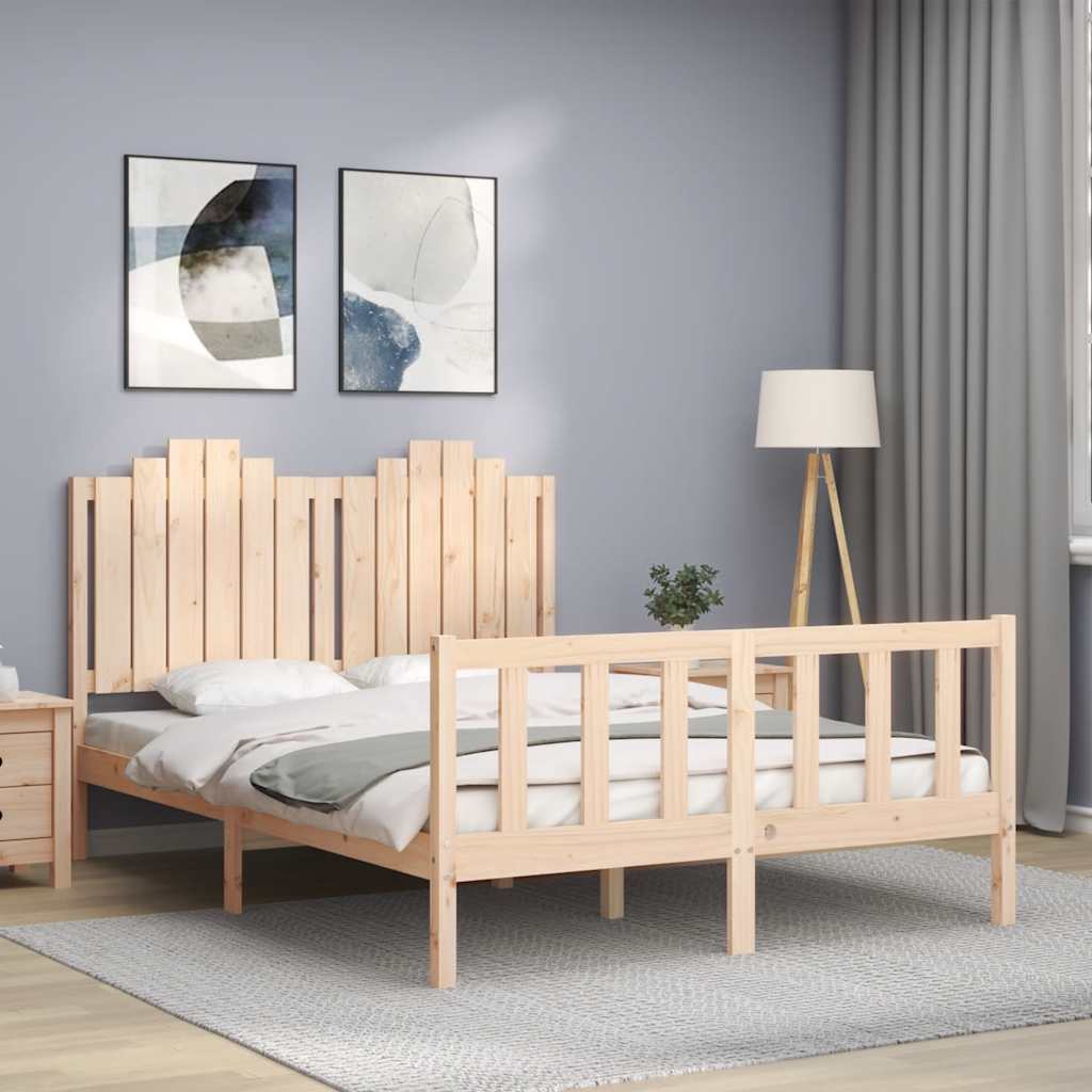 Bedframe zonder matras massief grenenhout 140x200 cm is nu te koop bij PeponiXL, paradijselijk wonen!
