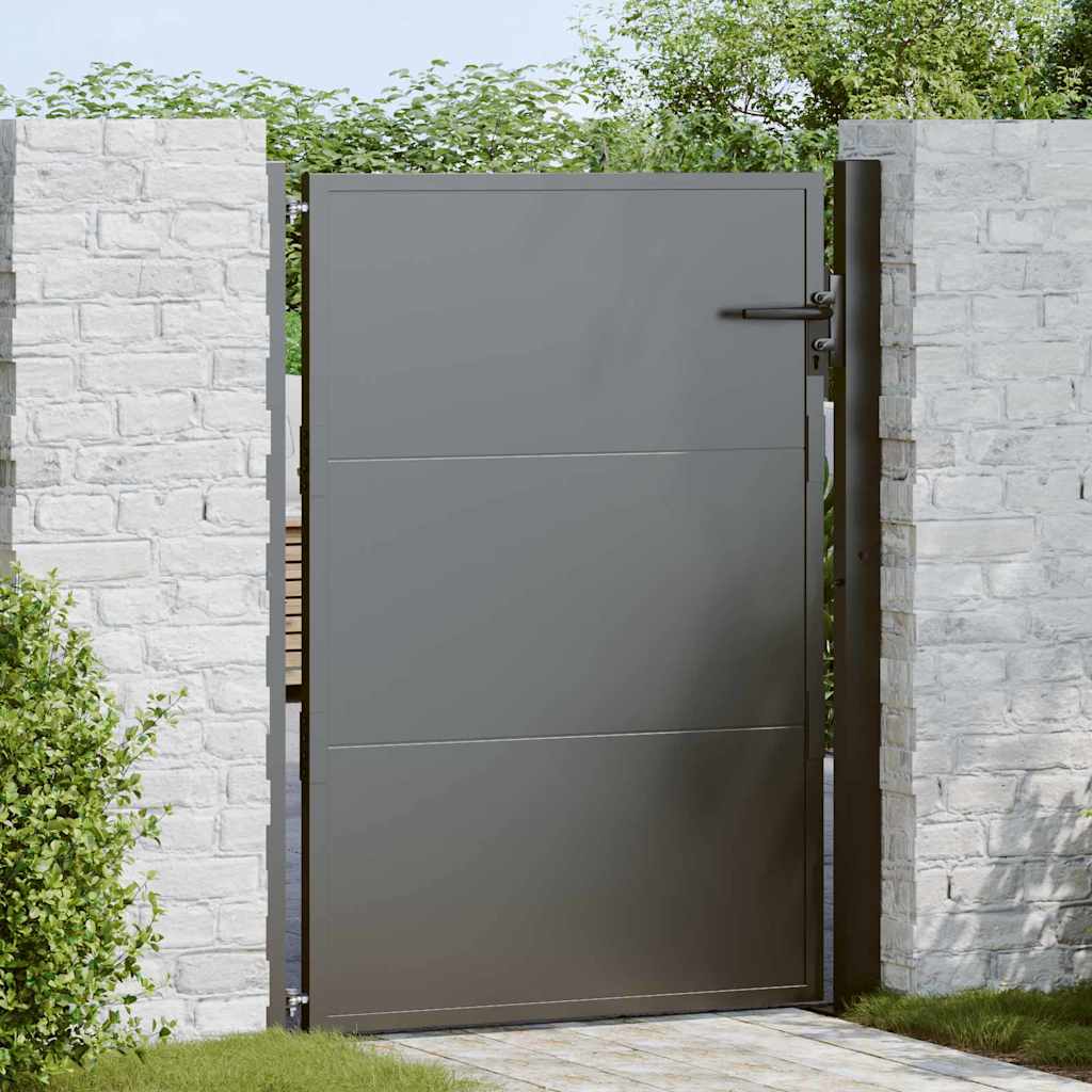Tuinpoort met slot Zwart 110 x 130 cm Gepoedercoat staal is nu te koop bij PeponiXL, paradijselijk wonen!