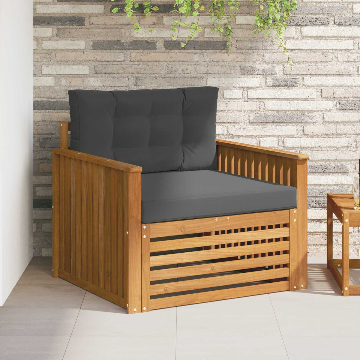 Tuinbank Massief Acaciahout en Polyester is nu te koop bij PeponiXL, paradijselijk wonen!