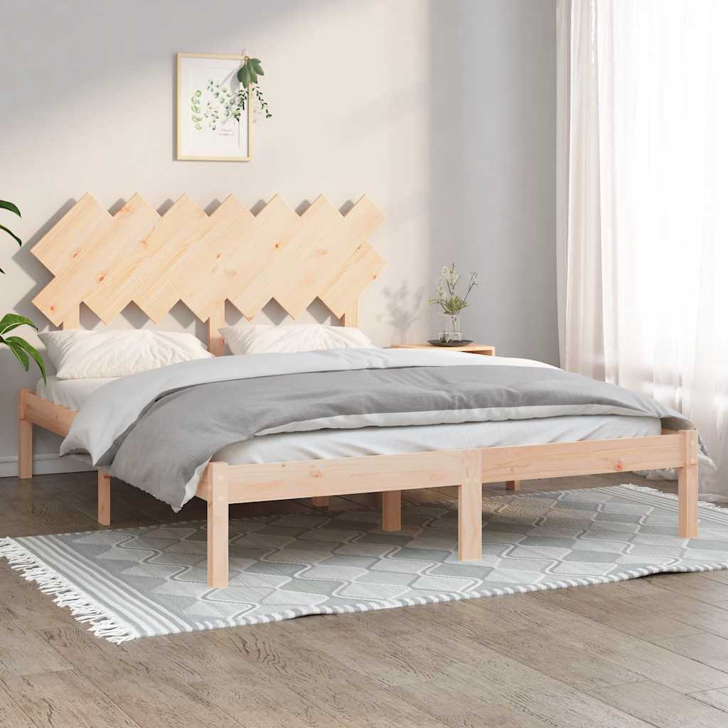 Bedframe massief hout 150x200 cm is nu te koop bij PeponiXL, paradijselijk wonen!