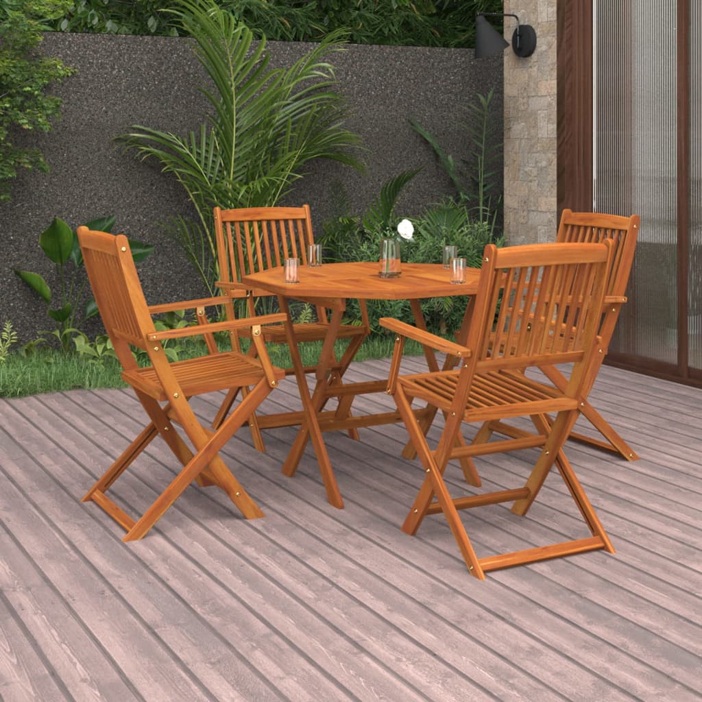 5-delige Tuinset massief acaciahout is nu te koop bij PeponiXL, paradijselijk wonen!
