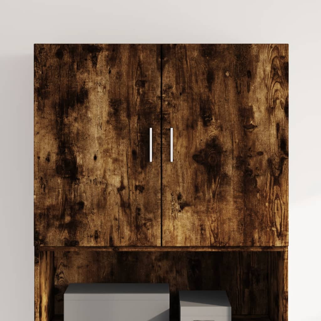 Wandkast 80x42,5x64 cm bewerkt hout gerookt eikenkleurig is nu te koop bij PeponiXL, paradijselijk wonen!