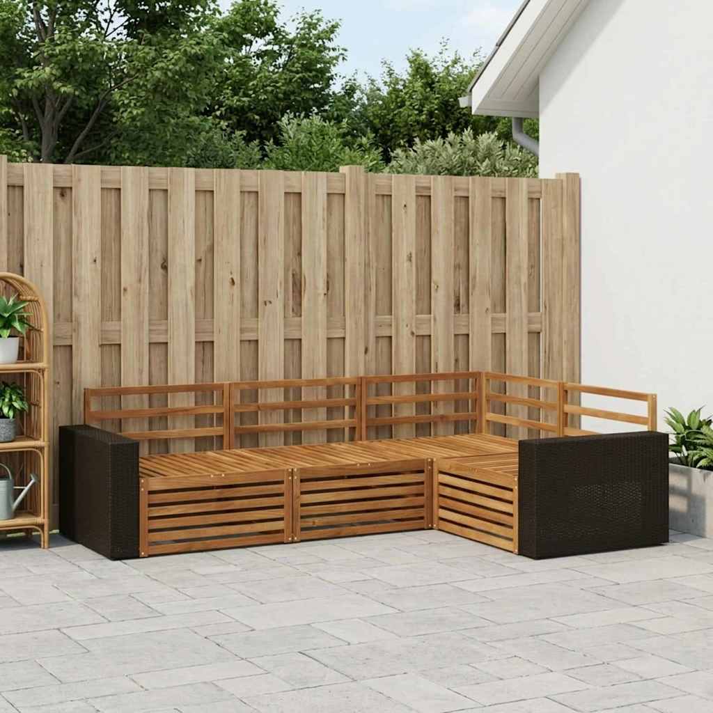 Buiten bankenset 4 pcs Naturel 255,5 x 176,5 x 73 cm is nu te koop bij PeponiXL, paradijselijk wonen!