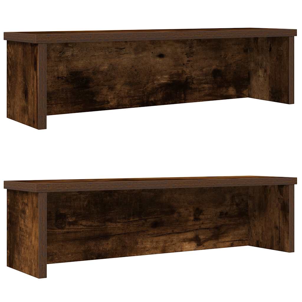 Keukenrekken stapelbaar 2 st 60x15x16 cm gerookt eikenkleurig is nu te koop bij PeponiXL, paradijselijk wonen!