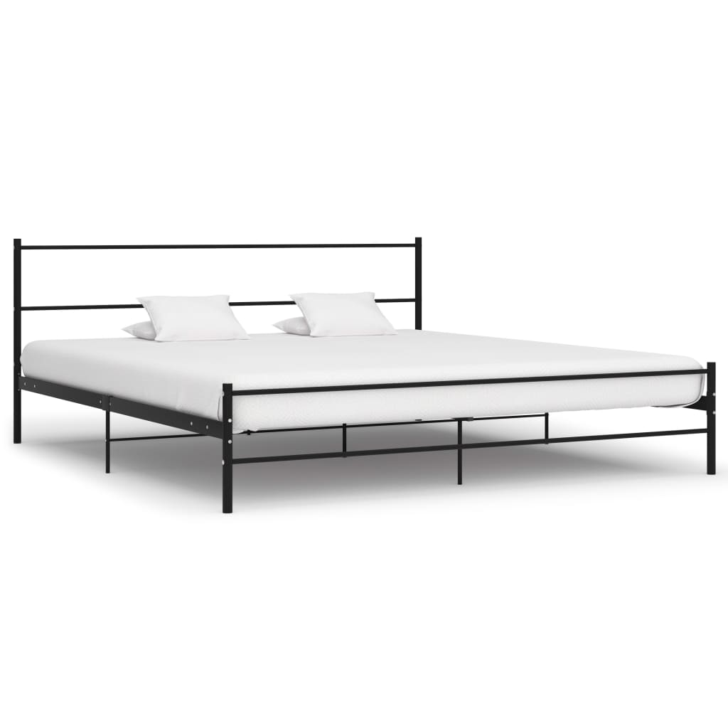 Bedframe metaal zwart 200x200 cm is nu te koop bij PeponiXL, paradijselijk wonen!