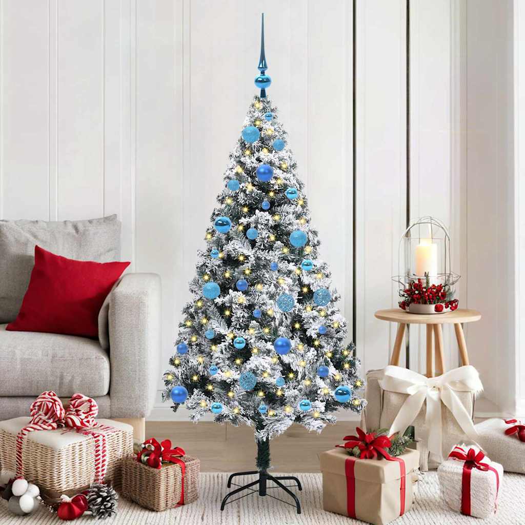 Kunstkerstboom met 150 LED Wit 150 cm PVC en Staal en Kunststof is nu te koop bij PeponiXL, paradijselijk wonen!