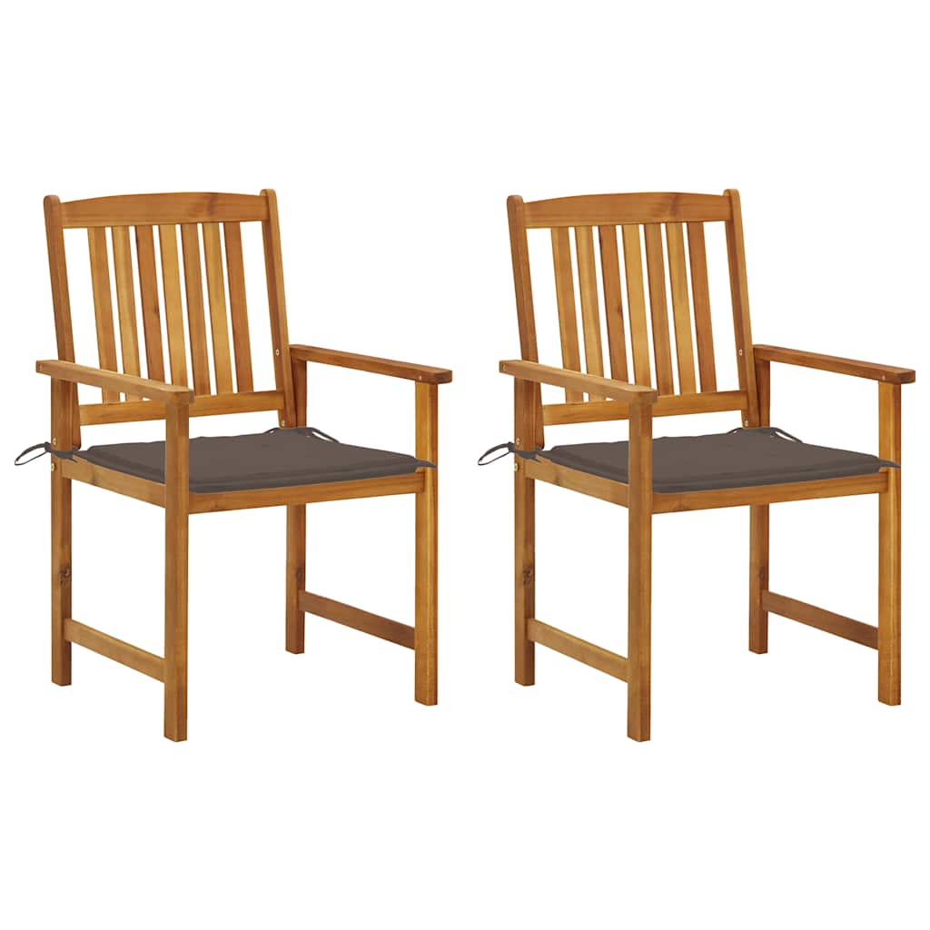 Tuinstoelen 2 st met kussens massief acaciahout is nu te koop bij PeponiXL, paradijselijk wonen!