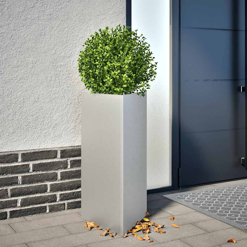 Plantenbakken 2 st driehoek 40x34,5x75 cm gegalvaniseerd staal is nu te koop bij PeponiXL, paradijselijk wonen!
