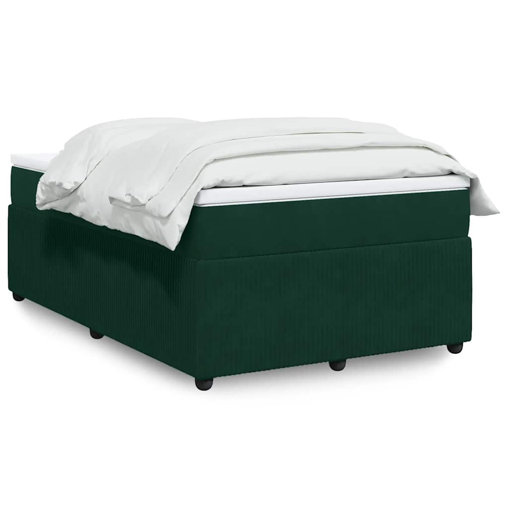 Boxspring met matras fluweel donkergroen 120x200 cm is nu te koop bij PeponiXL, paradijselijk wonen!