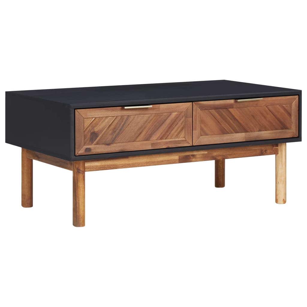 Salontafel 90x50x40 cm massief acaciahout en MDF is nu te koop bij PeponiXL, paradijselijk wonen!