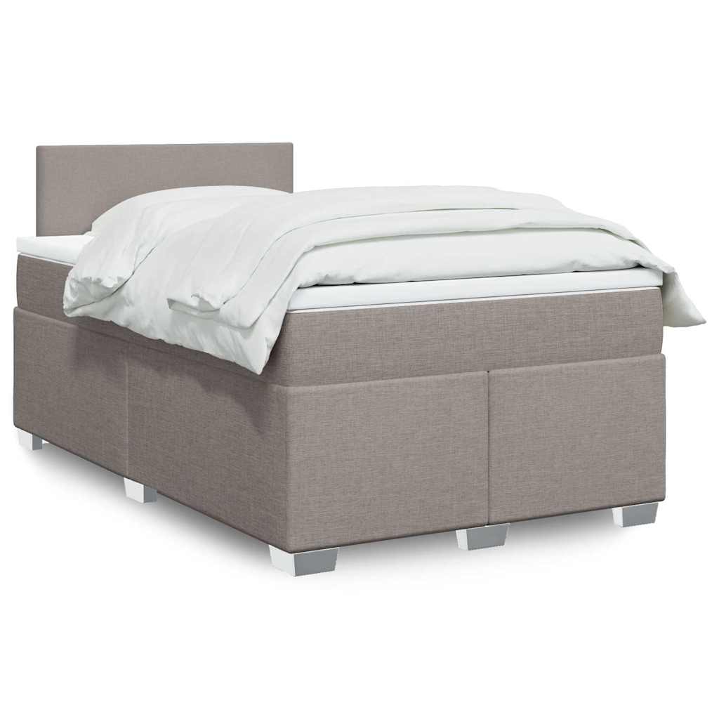 Boxspring met matras stof taupe 120x190 cm is nu te koop bij PeponiXL, paradijselijk wonen!