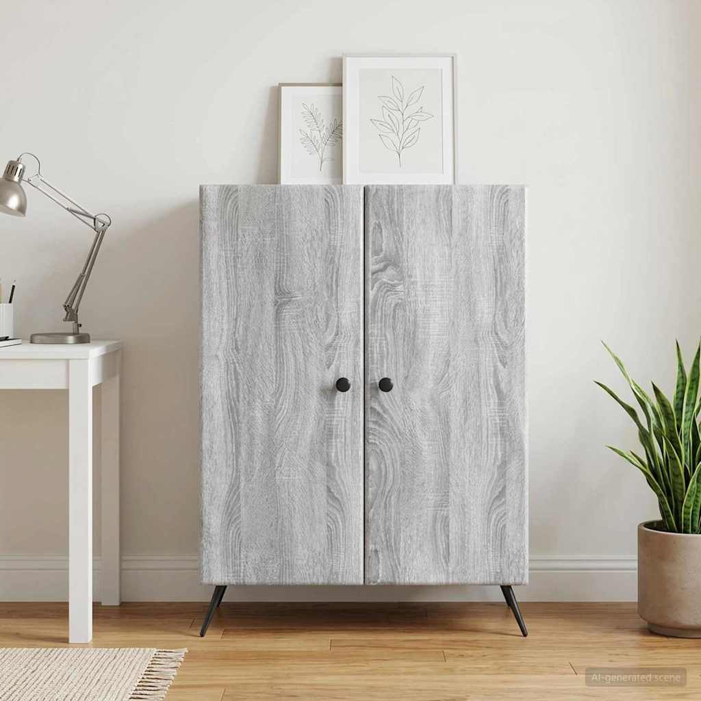 Dressoir Grijs sonoma 66 x 34,5 x 90 cm Bewerkt hout is nu te koop bij PeponiXL, paradijselijk wonen!