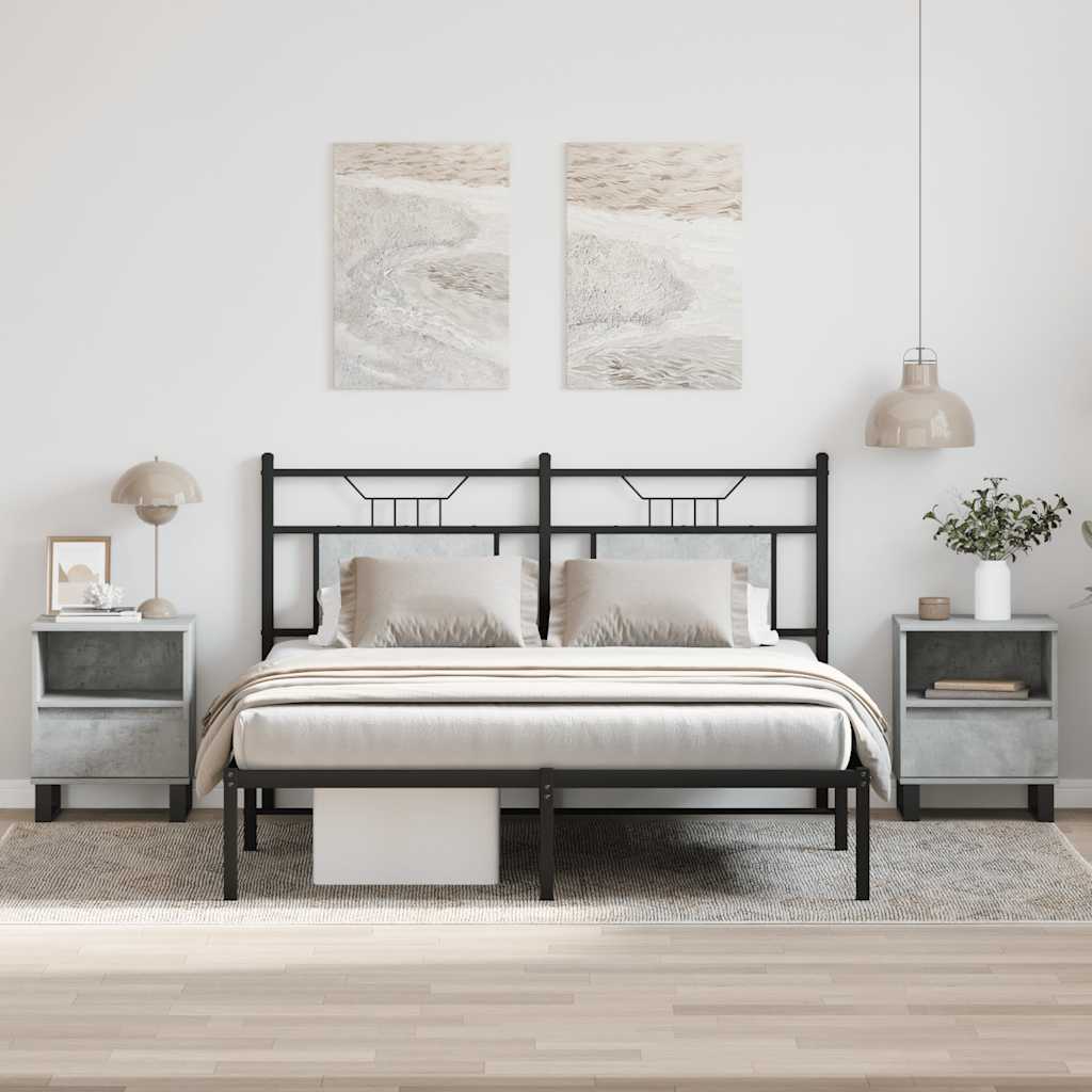 Nachtkastjes 2 st 40x35x50 cm bewerkt hout betongrijs is nu te koop bij PeponiXL, paradijselijk wonen!
