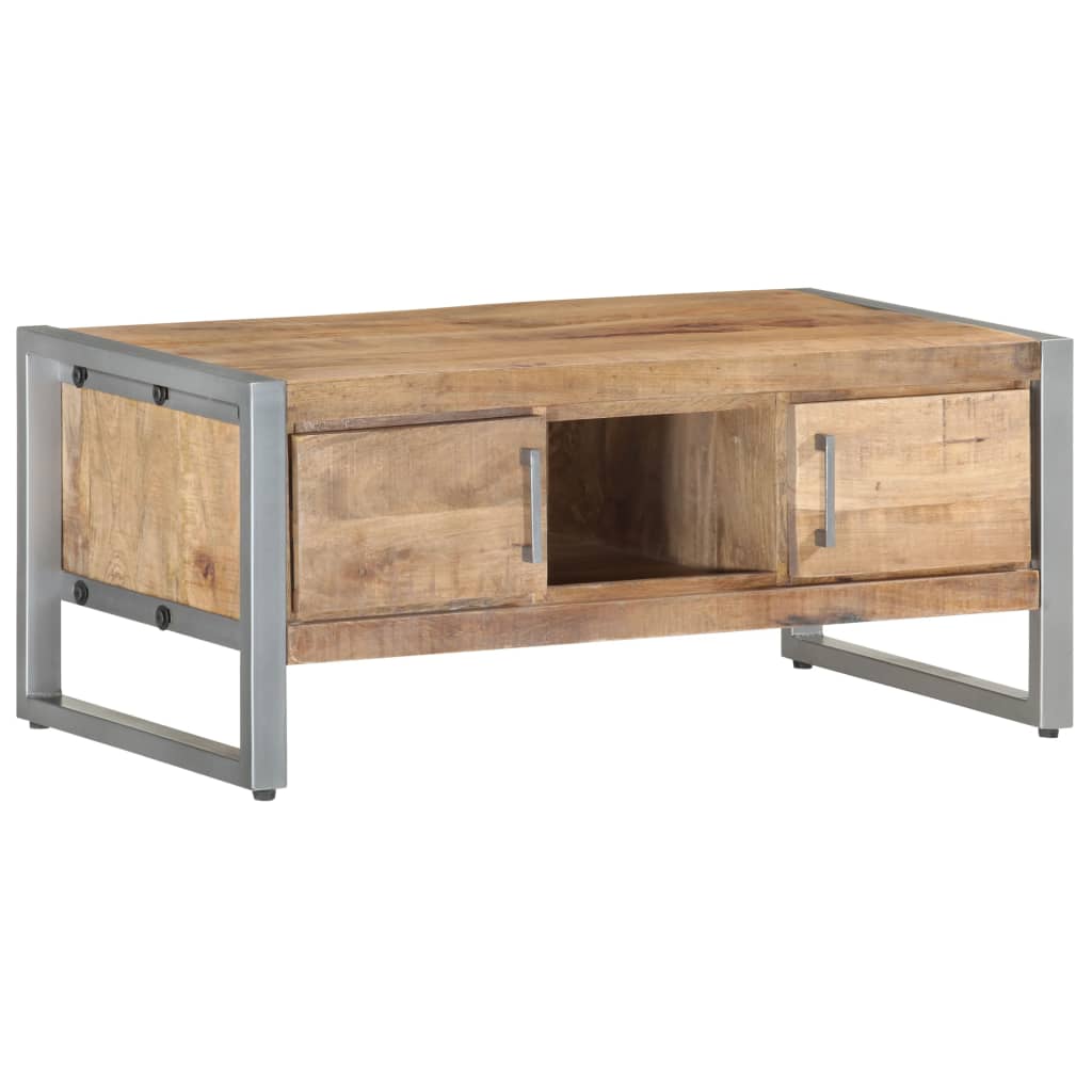 Salontafel 95x50x40 cm ruw mangohout is nu te koop bij PeponiXL, paradijselijk wonen!