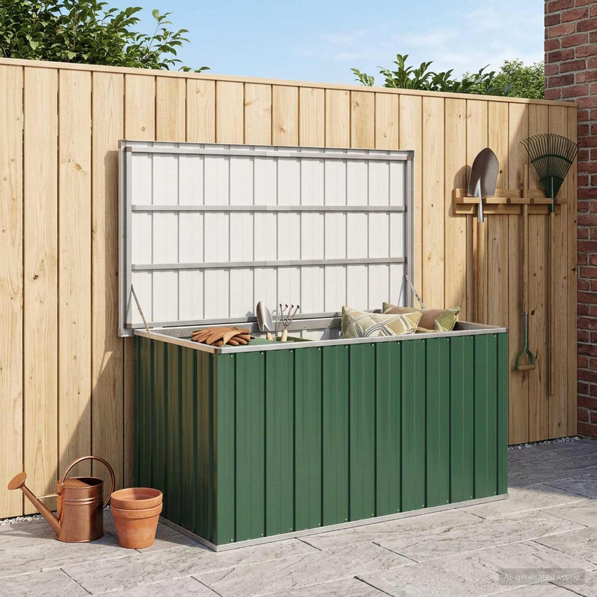 Tuinbox Groen 129x67x65 cm is nu te koop bij PeponiXL, paradijselijk wonen!