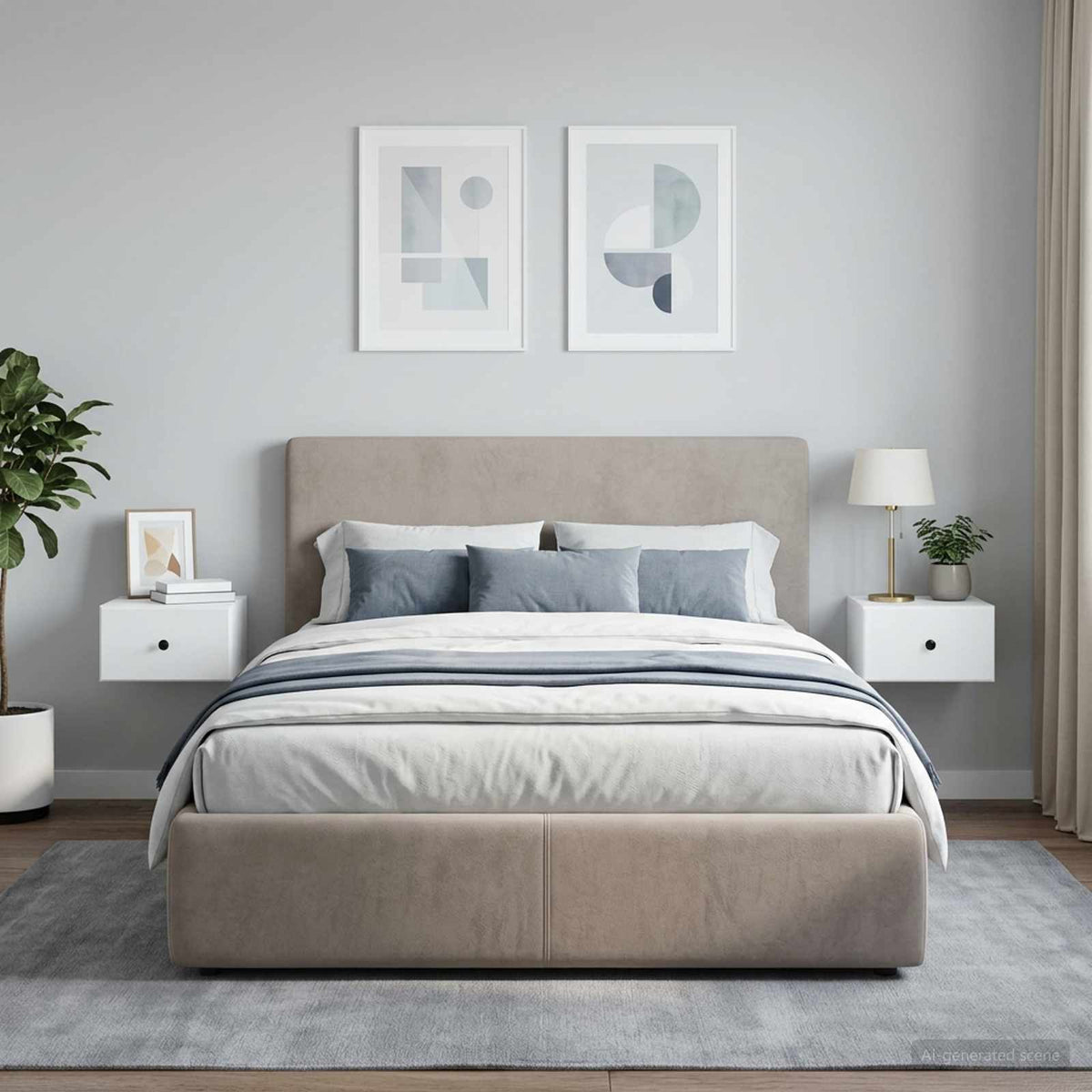 Wandbeugel Bedkast 2 pcs Wit 34,5 x 33 x 20 cm Bewerkt hout is nu te koop bij PeponiXL, paradijselijk wonen!
