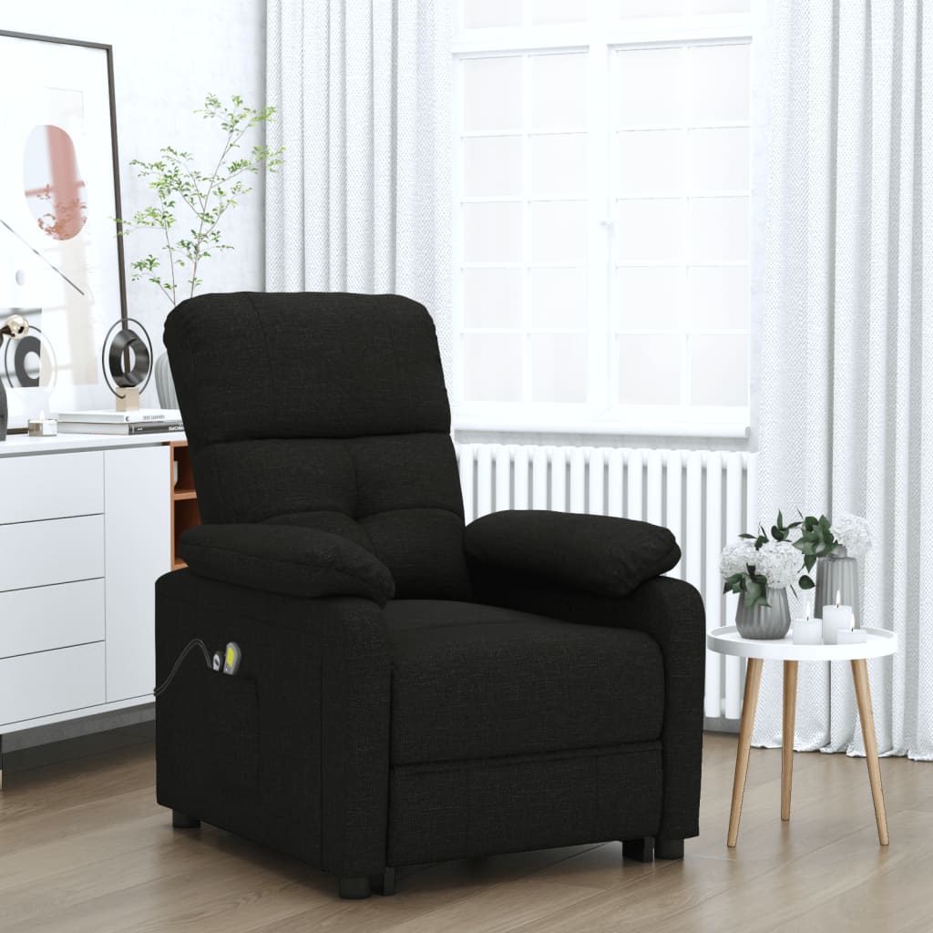 Massagestoel elektrisch stof zwart is nu te koop bij PeponiXL, paradijselijk wonen!