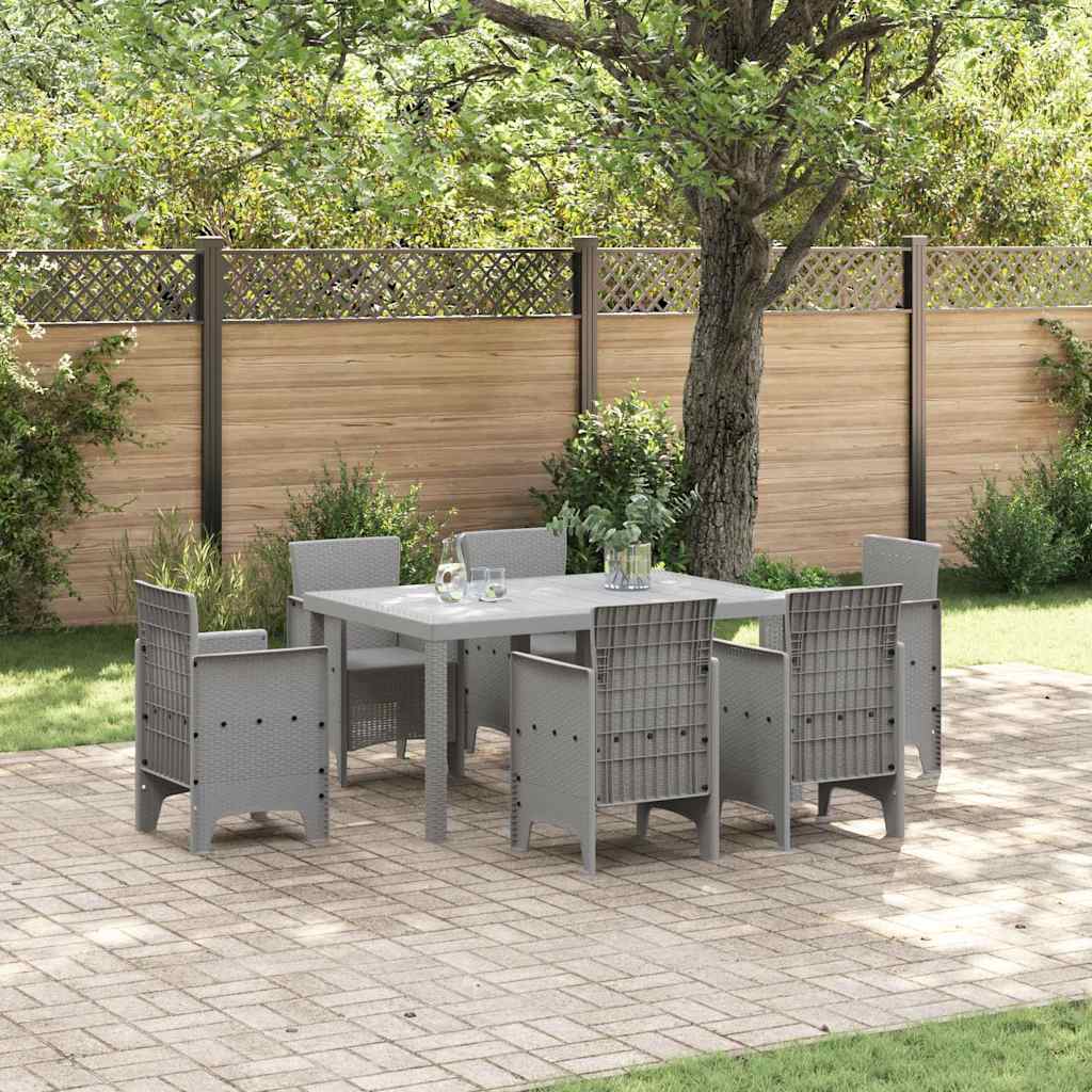Tuinstafel Lichtgrijs 150 x 100 x 73 cm poly rattan is nu te koop bij PeponiXL, paradijselijk wonen!