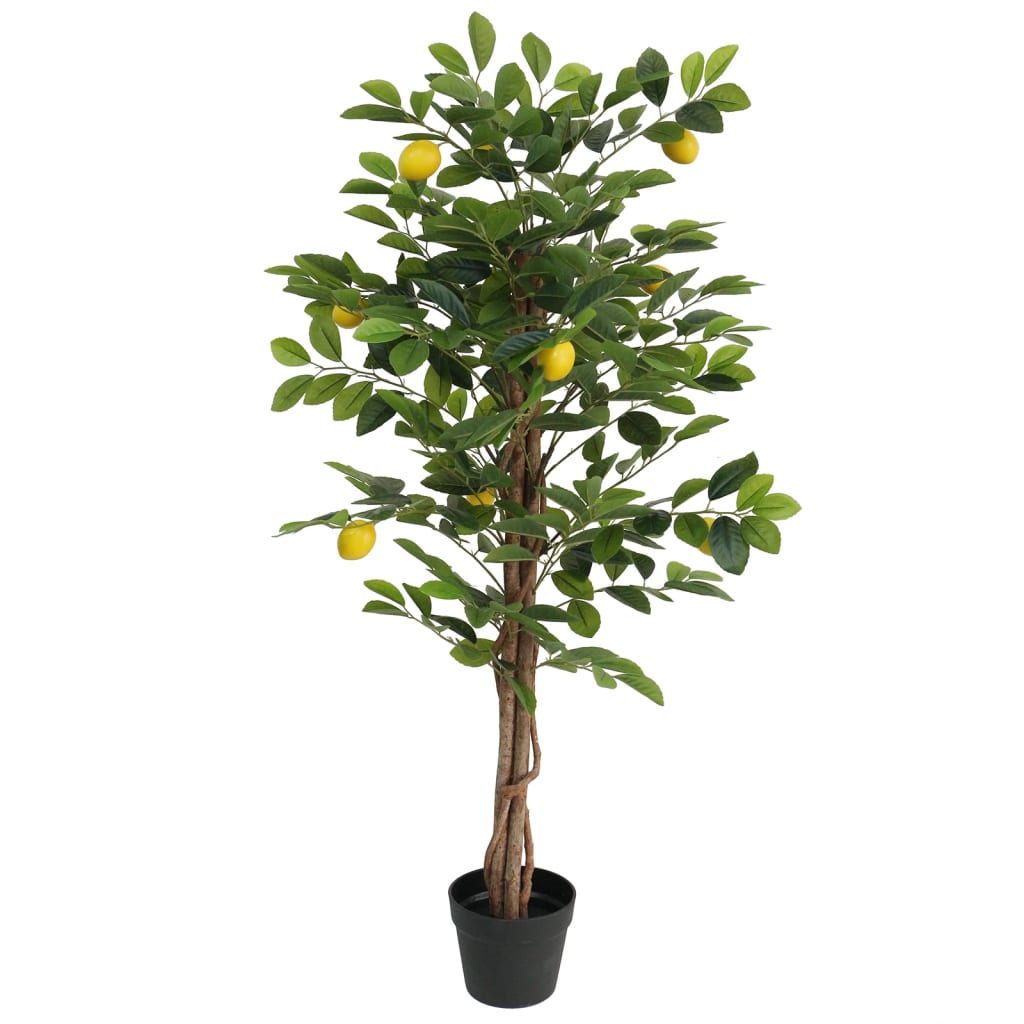 Kunstcitroenboom met 3 stammen 120 cm polypropeen groen is nu te koop bij PeponiXL, paradijselijk wonen!