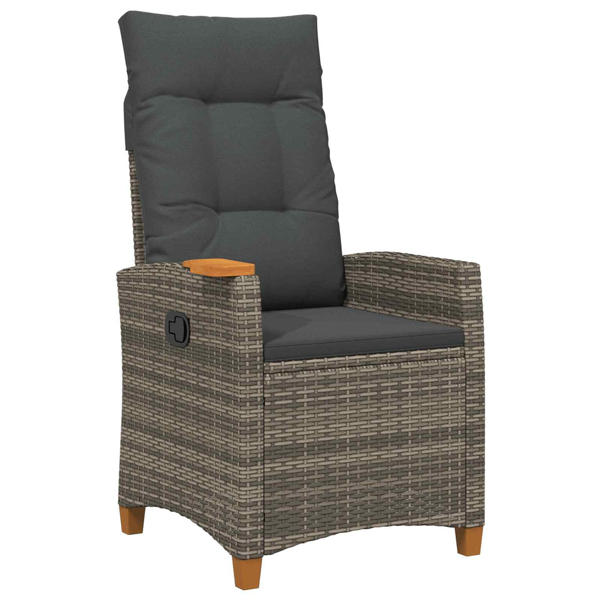 Verstelbare stoel met theeplaat 62 x 64 x 112 cm poly rattan is nu te koop bij PeponiXL, paradijselijk wonen!