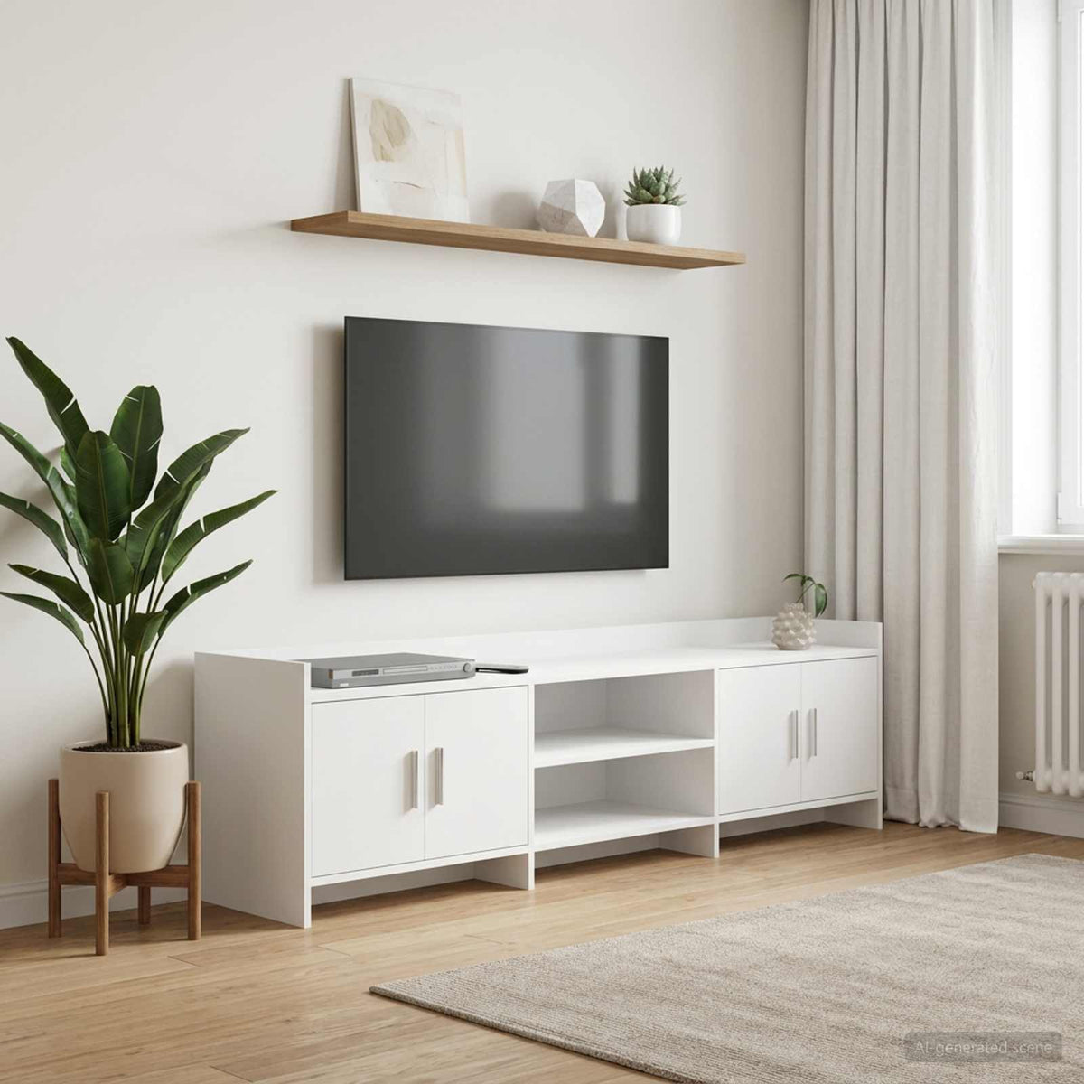 TV-kast 168 x 33 x 47 cm Wit Bewerkt hout is nu te koop bij PeponiXL, paradijselijk wonen!
