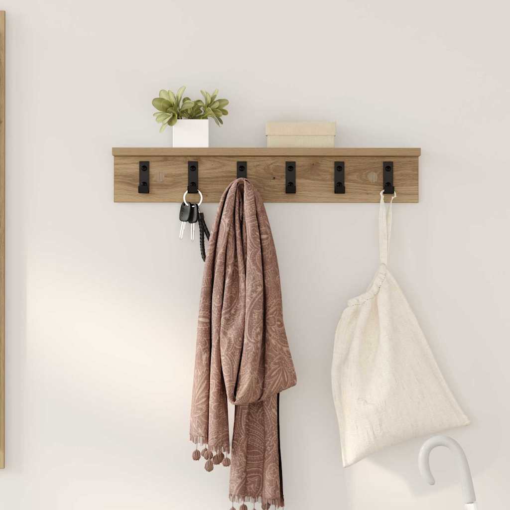 Wandgemonteerde kapstok Artisan Eiken 60 x 10,5 x 10,5 cm is nu te koop bij PeponiXL, paradijselijk wonen!