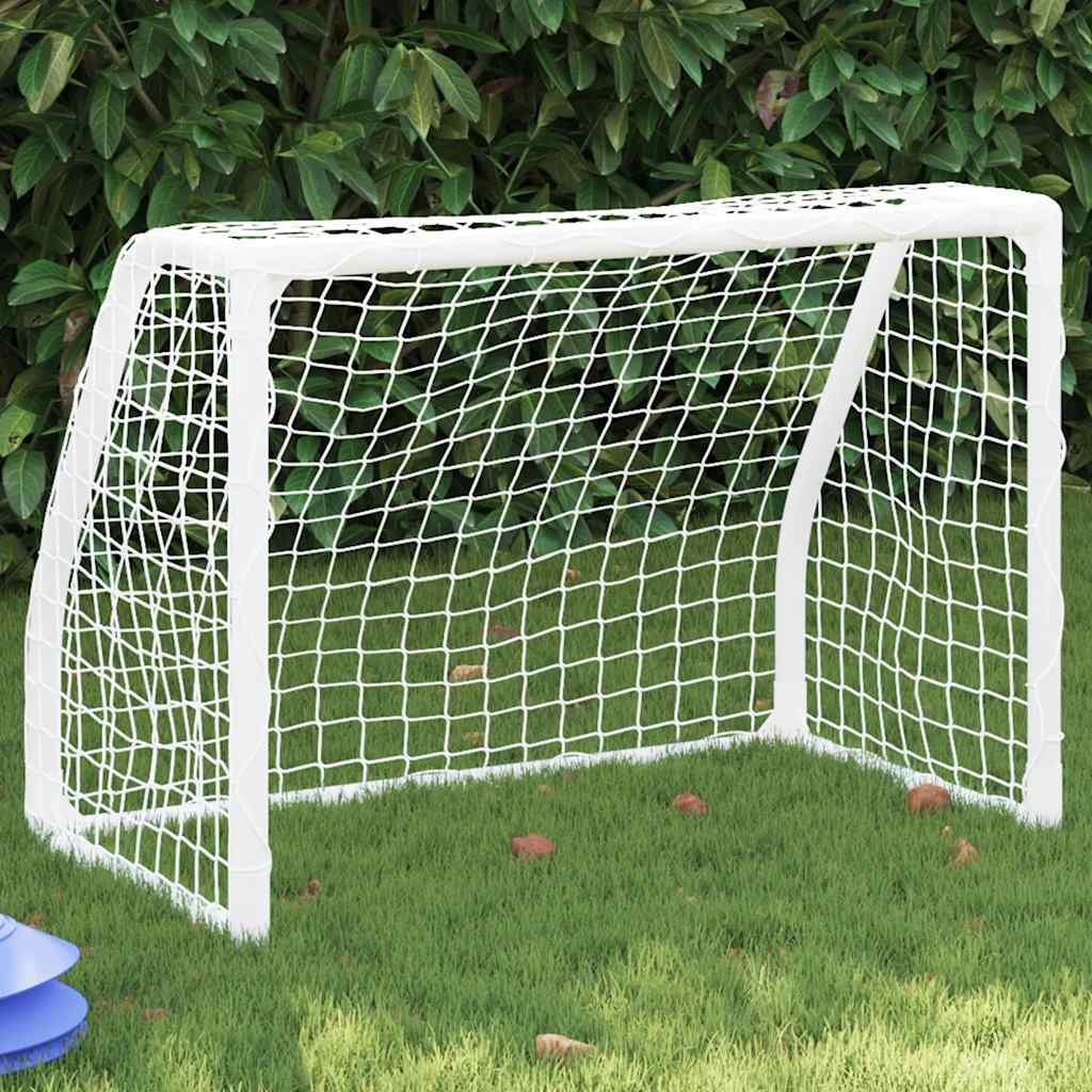Kindervoetbaldoelen 2 st met bal 64x35x48 cm metaal wit is nu te koop bij PeponiXL, paradijselijk wonen!